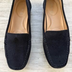 Geox Navy Suede Slip-On Loafers